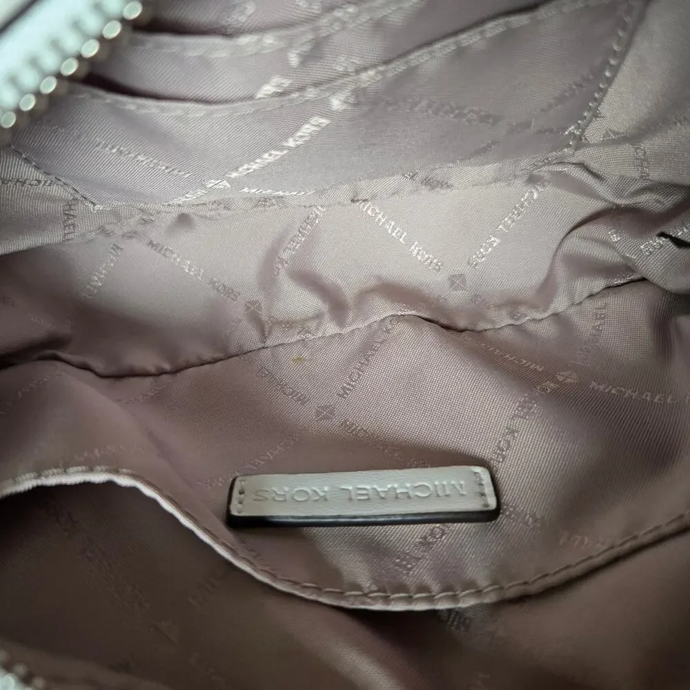 Michael Kors Minimalist Chic White‎ Quilted Leather Belt Bag Silver Hardware